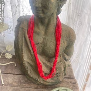 Red coral necklace